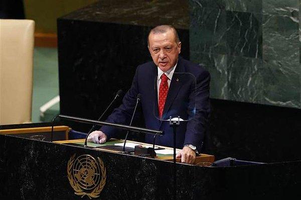 Cumhurbaşkanı Erdoğan daha sonra Birleşmiş Milletler'de, kürsüden konuşmasını yaptı. Erdoğan konuşmasında özetle şunları kaydetti: