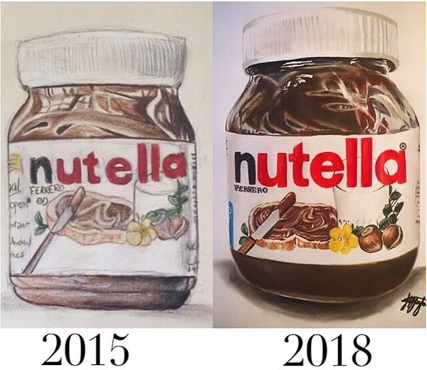 14. Пройти путь от обычных до гиперреалистичных рисунков можно за три года!