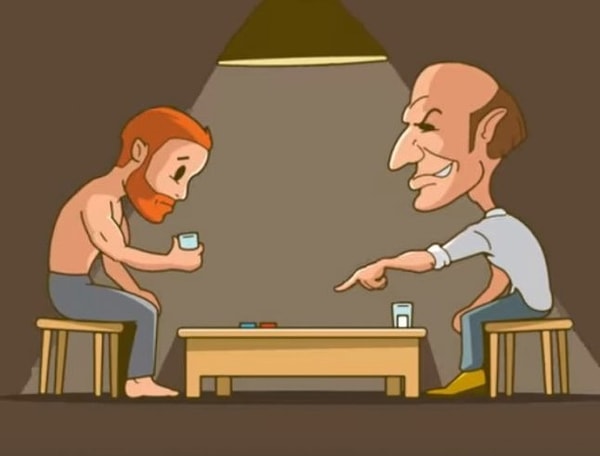 3. Мужчина, который сидит справа, - преступник, который похищает людей и ставит их перед выбором. Дело в том, что на столе лежат две пилюли. По словам убийцы, одна из них безвредная, другая содержит смертельный яд. Он дает жертве выбрать одну из таблеток и выпить, а оставшуюся принимает сам (в любом случае). Но почему-то похищенный человек всегда умирает, а похититель остается в живых, хотя выбирает последним. Догадались, почему так происходит?