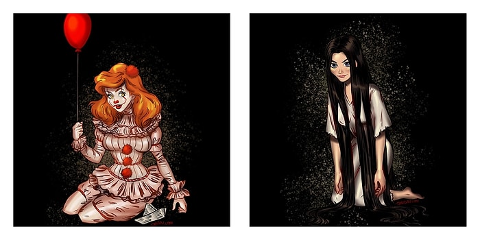 Художник показал, как выглядели бы принцессы, будь они злыми персонажами