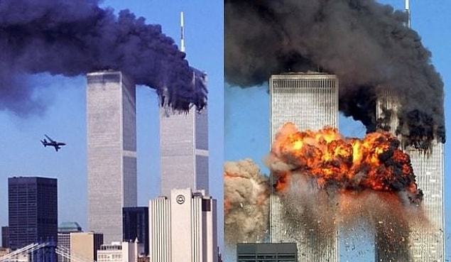 16. El Kaide terör örgütünün Amerika'da bulunan ikiz kulelere yaptığı intihar saldırısı