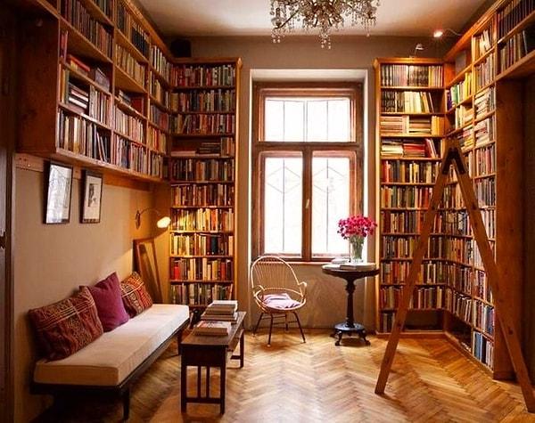 2. Kendi evinizde kütüphaneniz olsa? 😍