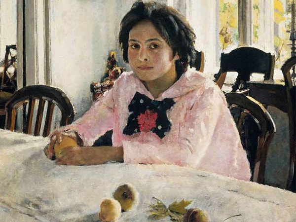 1. Чего не достает на картине Валентина Серова "Девочка с персиками"?