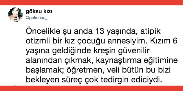 Ellerinden Öpüyoruz Öğretmenim! Otizmli Kızının Eğitiminde Öğretmenin Ne Kadar Önemli Olduğunu Anlatan Annenin Duygu Dolu Paylaşımı