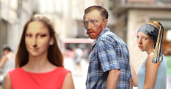 Кипрский художник гармонично и забавно соединяет детали классических полотен и современную действительность