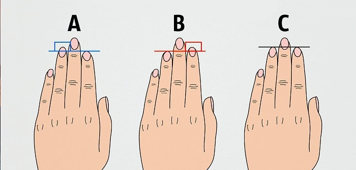 Тест: Сравните свою длину указательного и безымянного пальцев, а мы расскажем о том, как это влияет на ваш характер