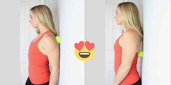 Masaj Koltuğunuz Yok Diye Üzülmeyin! Tenis Topuyla Kulunçlarınızı Çözüp Gevşeyebilirsiniz