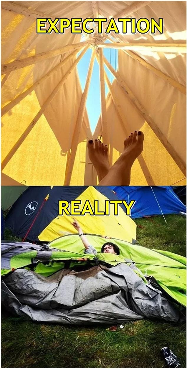 10. Tent life at its finest.