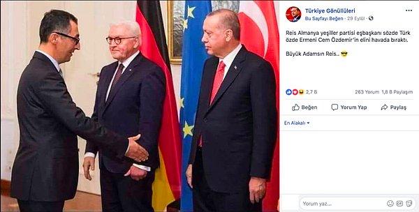 4. "Erdoğan’ın Almanya ziyaretinde Yeşiller Partisi’nden Cem Özdemir’le el sıkışmadığı iddiası."
