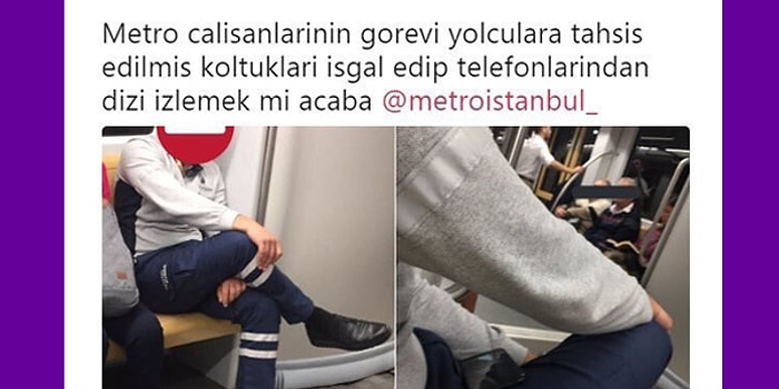 Metro Çalışanının Koltukları İşgal Ettiğini Düşünen Twitter Kullanıcısı ve Gelen Tepkiler!