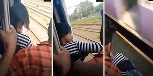 Selfie Merakı Yüzünden Ölümle Burun Buruna Gelen Kadının Trenin Altında Kalmaktan Son Saniyede Kurtulduğu Anlar