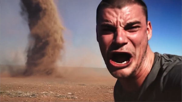 11. А этот парень прославился тем, что снял видео на фоне торнадо