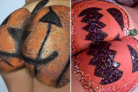 Gün Geçmiyor ki Bir Acayip Trend Daha Patlamasın! Cadılar Bayramı İçin Popolarını Simleyen İnsanlar