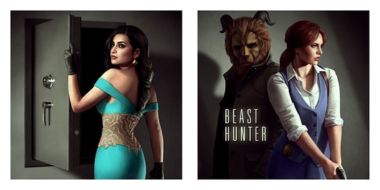 Художник показал, как бы выглядели принцессы Диснея, если бы снимались в фильмах в стиле нуар