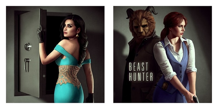 Художник показал, как бы выглядели принцессы Диснея, если бы снимались в фильмах в стиле нуар