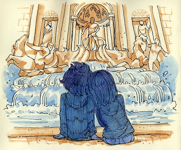 9. У фонтана Треви