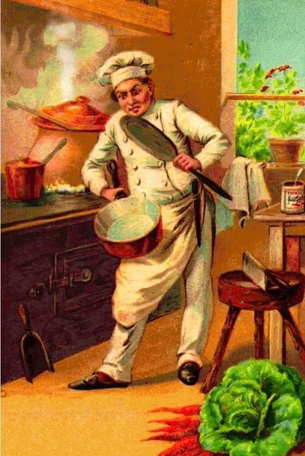 3. На этой кухне спрятался кролик. Нашли его?