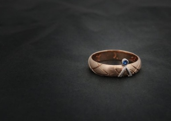 5. Пара, познакомившаяся на фильме «Звездные врата», заказала себе кольца с таким дизайном: