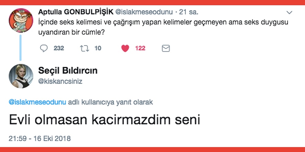 "İçinde Seks ve Çağrışım Yapan Kelimeler Geçmeyen Ama Seks Duygusu Uyandıran Cümle?" Sorusuna Gelen Birbirinden Eğlenceli Cevaplar