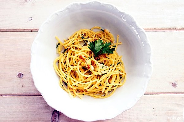 Спагетти алио-олио!