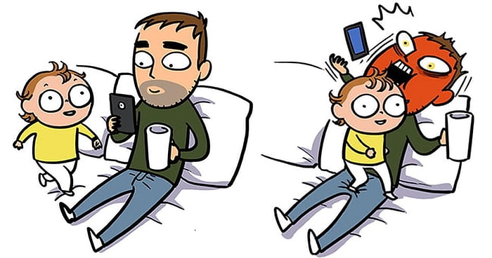 Мама рисует правдивые комиксы о том, как 2-х летний ребенок может причинить вам боль