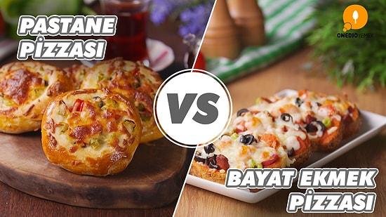 Pizza Düellosu Başlıyor: Çok Sevdiğiniz Pastane Pizzası, Leziz Bayat Ekmek Pizzası'na Karşı!