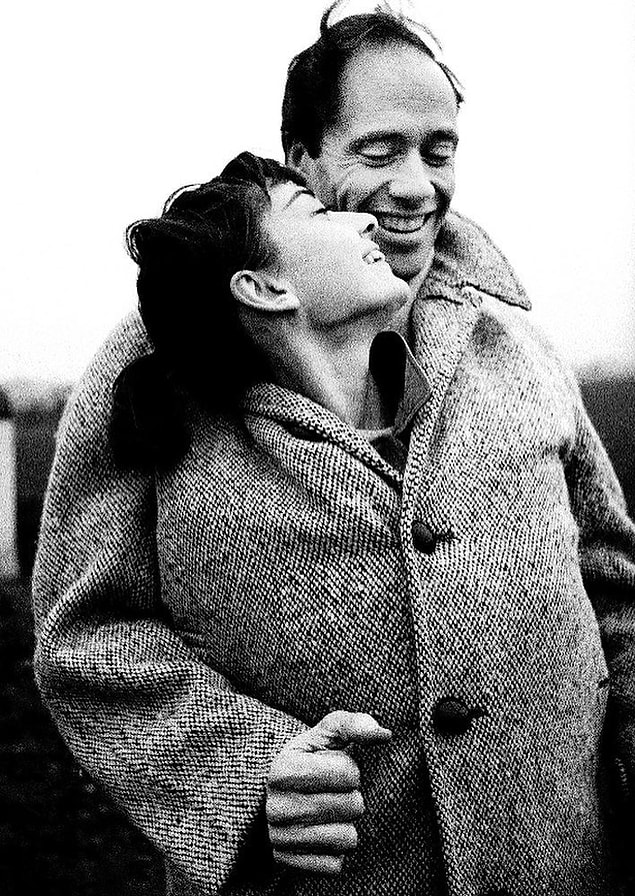 7. Audrey Hepburn with her husband Mel Ferrer, 1956