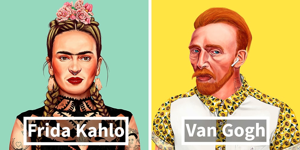 Как выглядели бы известные художники, если бы они были хипстерами