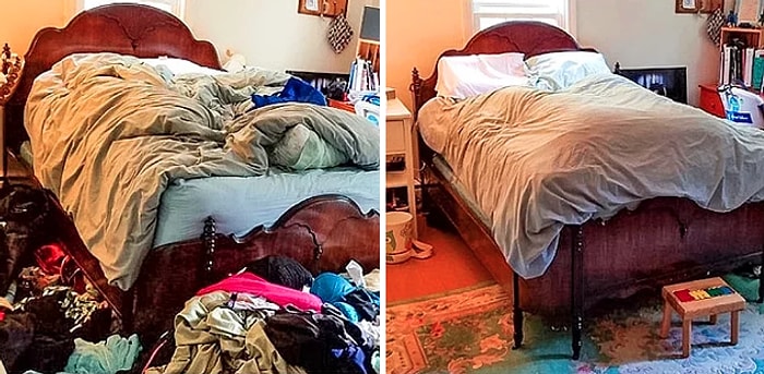 Görünce Temizliği ve Düzeniyle İçinizi Ferahlatacak 19 Öncesi ve Sonrası Fotoğraf