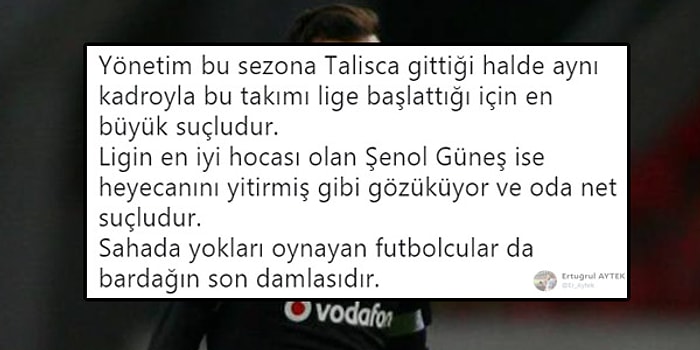 Göztepe'ye Mağlup Olan Beşiktaş'ta Taraftarlar Oğuzhan ve Şenol Güneş'e Sitem Etti