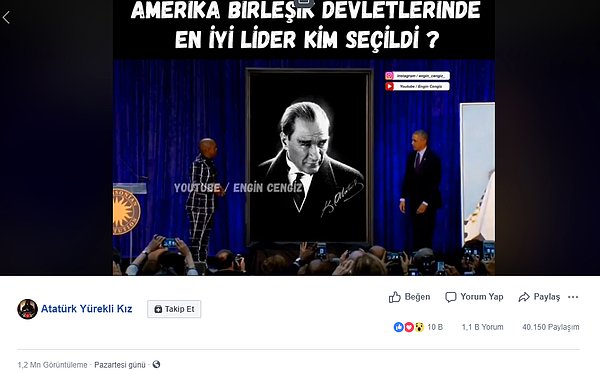 4. "Videonun Atatürk’ün ABD’de en iyi lider seçildiğini ve Obama’nın bunu takdim ettiğini gösterdiği iddiası."