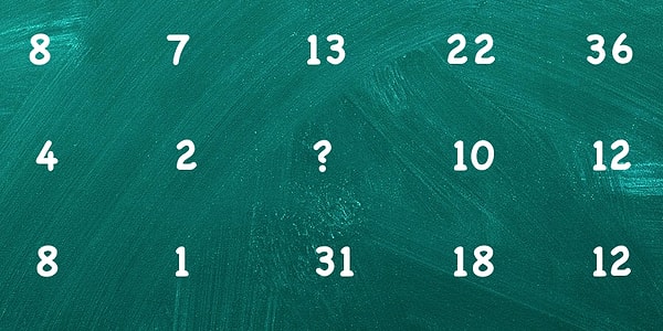 1. Какая цифра должна стоять на месте знака вопроса?