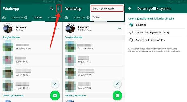 Daha önceleri sadece metin olarak cevaplanabilen Whatsapp durumlarını cevaplarken artık GIF, resim ve video ile de cevap verilebilecek.