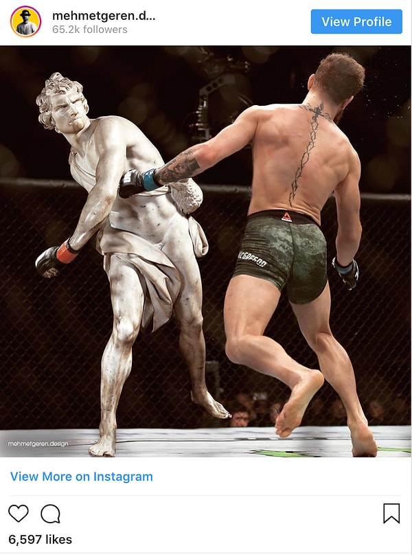 2. Герен создает забавные коллажи, в которых гениальным образом комбинирует элементы со всемирно известных полотен, античные скульптуры, узнаваемых персонажей поп-культуры и сцены из обычной жизни.