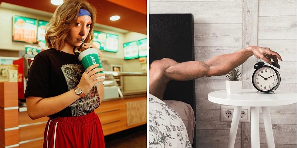 Дуэт высокого искусства и реальной жизни: Турецкий дизайнер создает коллажи, которые вызовут в вас неоднозначные чувства