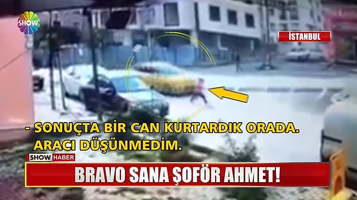 Aniden Önüne Çıkan Çocuğa Çarpmamak İçin Kaldırıma Çarpan Adam