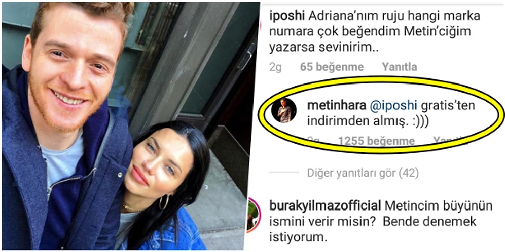 Metin Hara, Sevgilisi Adriana Lima ile Paylaştığı Fotoğrafın Altına Yapılan Yorumlara Verdiği Cevaplarla Herkesi Güldürdü