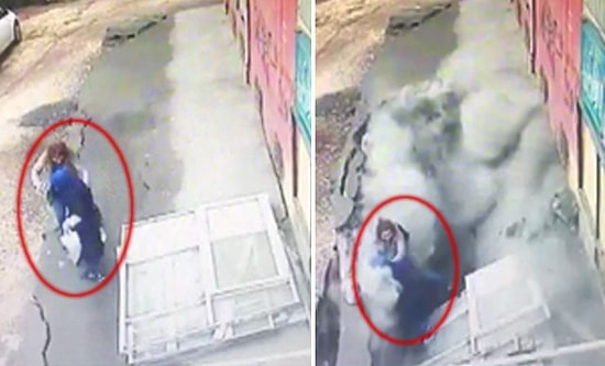 Diyarbakır'da Akılalmaz Olay: Kaldırım Çöktü, Doktor ve Hemşire İçine Düştü!