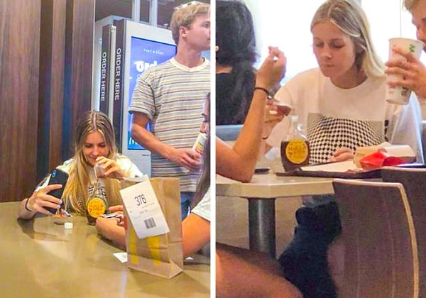 19. "Эта девушка попросила дополнительную порцию сиропа и просто перелила его в свою бутылочку"