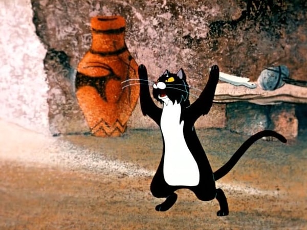 7. Кого озвучивал Николай в знаменитом мультфильме "Кошка, которая гуляет сама по себе"?