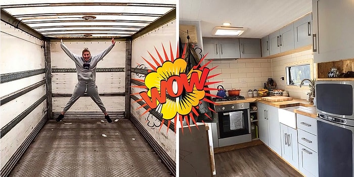 Пара из Англии потратила 25000$, чтобы преобразовать старый грузовик в уютный дом на колесах: оцените этот шедевр