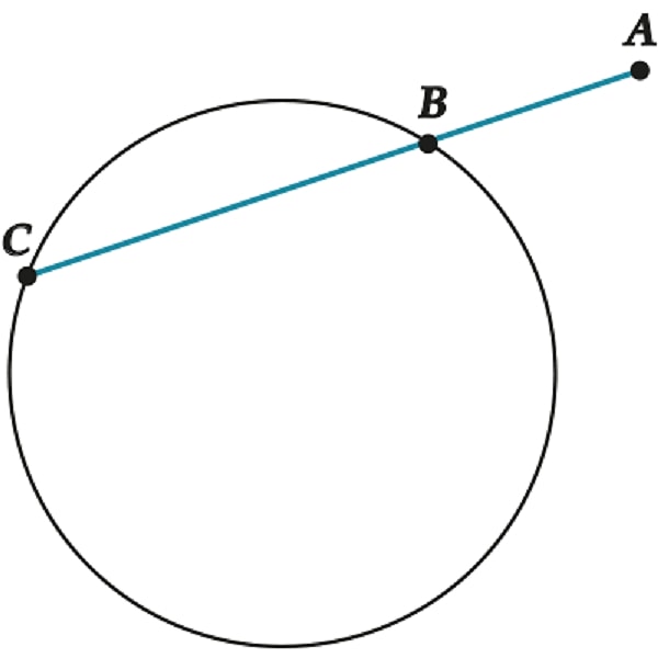 11. Как называется отрезок прямой линии, который соединяет две точки внутри круга?