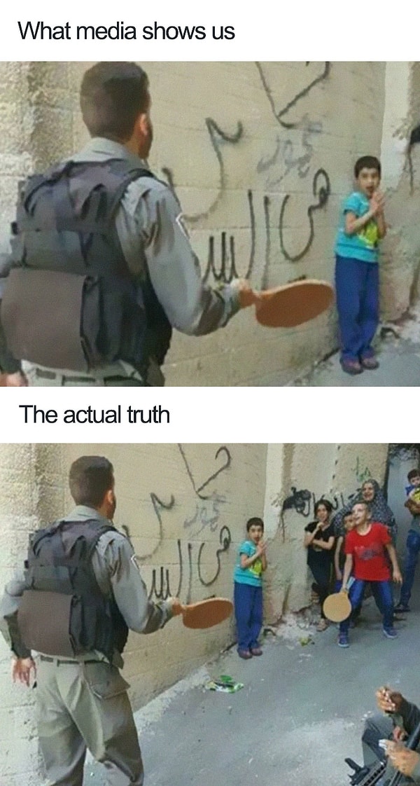 6. Солдат играет с ребенком. Что нам показывают СМИ, и как оно есть на самом деле: