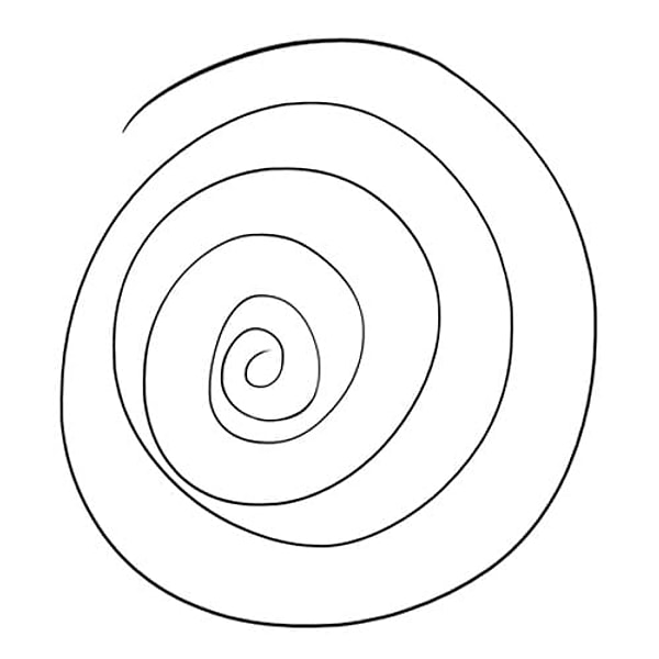 7. Концентрическая ровная спираль