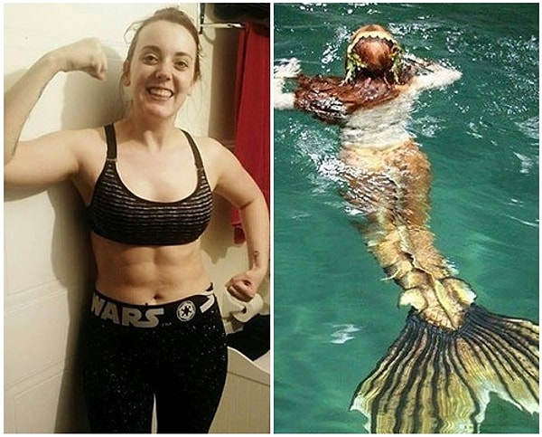 Поэтому Стефани находится в роли русалки около 25 часов в неделю.