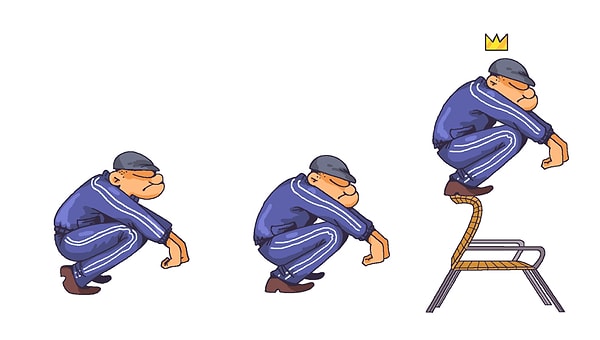 1. Долгое сидение на корточках