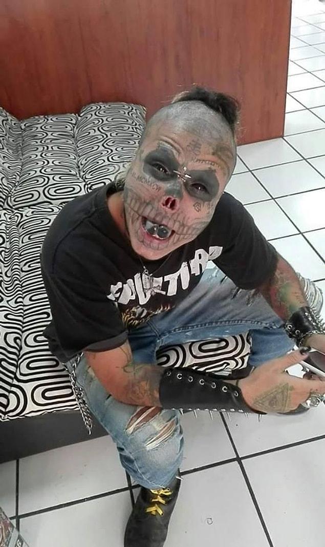 He said that he started to get extreme body modifications before her death because his mother didn't approve of them.