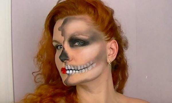3. Несложный макияж для Хэллоуина от Ирины Кузьминой:
