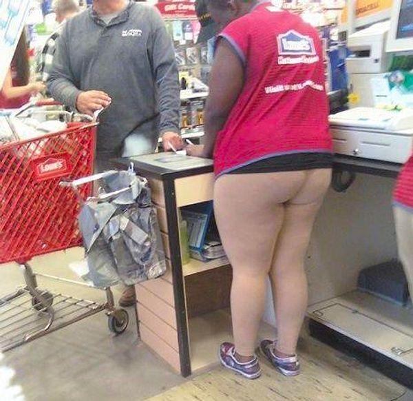 Don't let your eyes play you, she is wearing trousers!