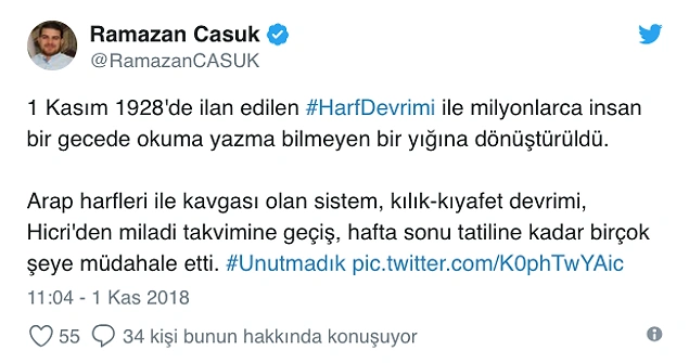 1 Kasım 1928: Bugün Harf Devrimi'nin 90. Yıl Dönümü